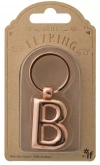 Metalowy brelok do kluczy litera B Keyring - zdjęcie