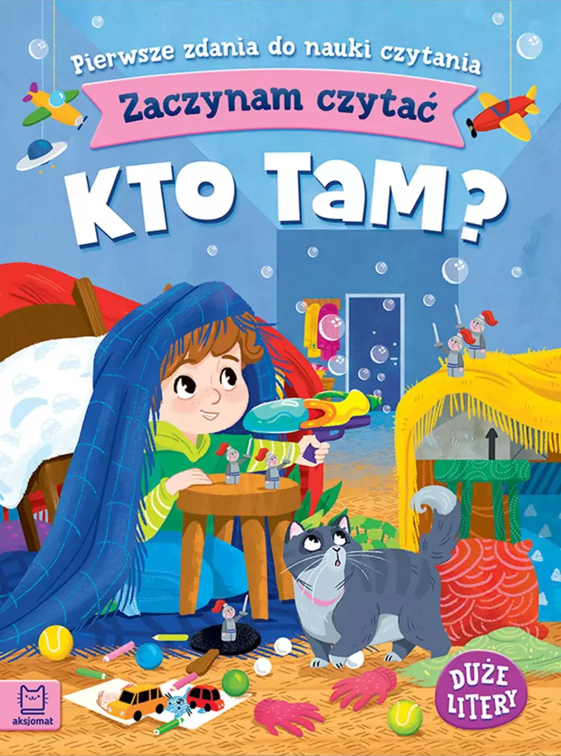 Zaczynam czytać. Duże litery. Pierwsze zdania do nauki czytania. Kto tam?