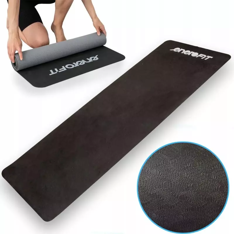 Mata do Jogi i Fitness Tpe Antypoślizgowa Czarno-szara Enero Fit