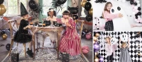 Peleryna czarna ze złotym wzorem strój kostium przebranie Halloween 3-7lat, zdjęcie 6