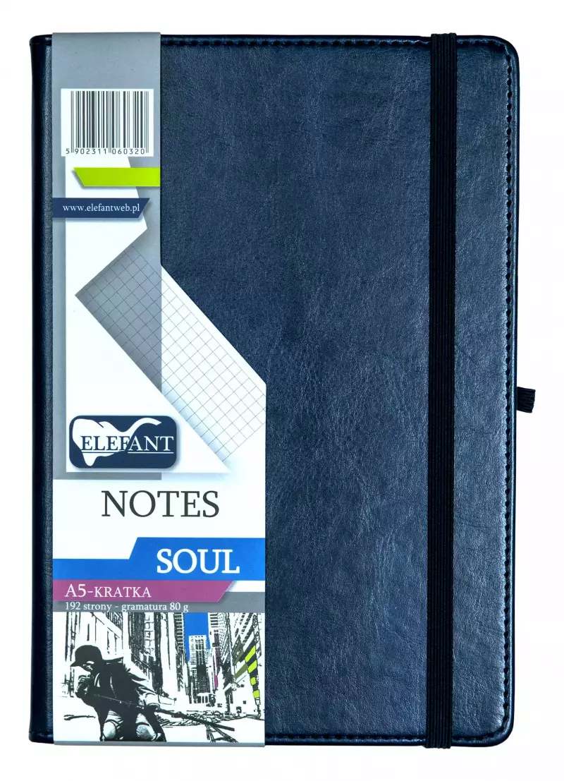 Notes Soul A5 192 strony w kratkę, granatowy Notes Soul A5 192 strony w kratkę, granatowy