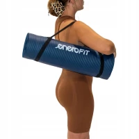 Mata Fitness Nbr Antypoślizgowa 183x60x1CM Niebieska + Pokrowiec Enero Fit, zdjęcie 6