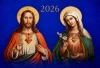 Kalendarz 2026, trójdzielny, Najświętsze Serce Jezusa i Serce Maryi - zdjęcie
