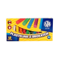 Plastelina z brokatem, 12 kolorów, zdjęcie 3