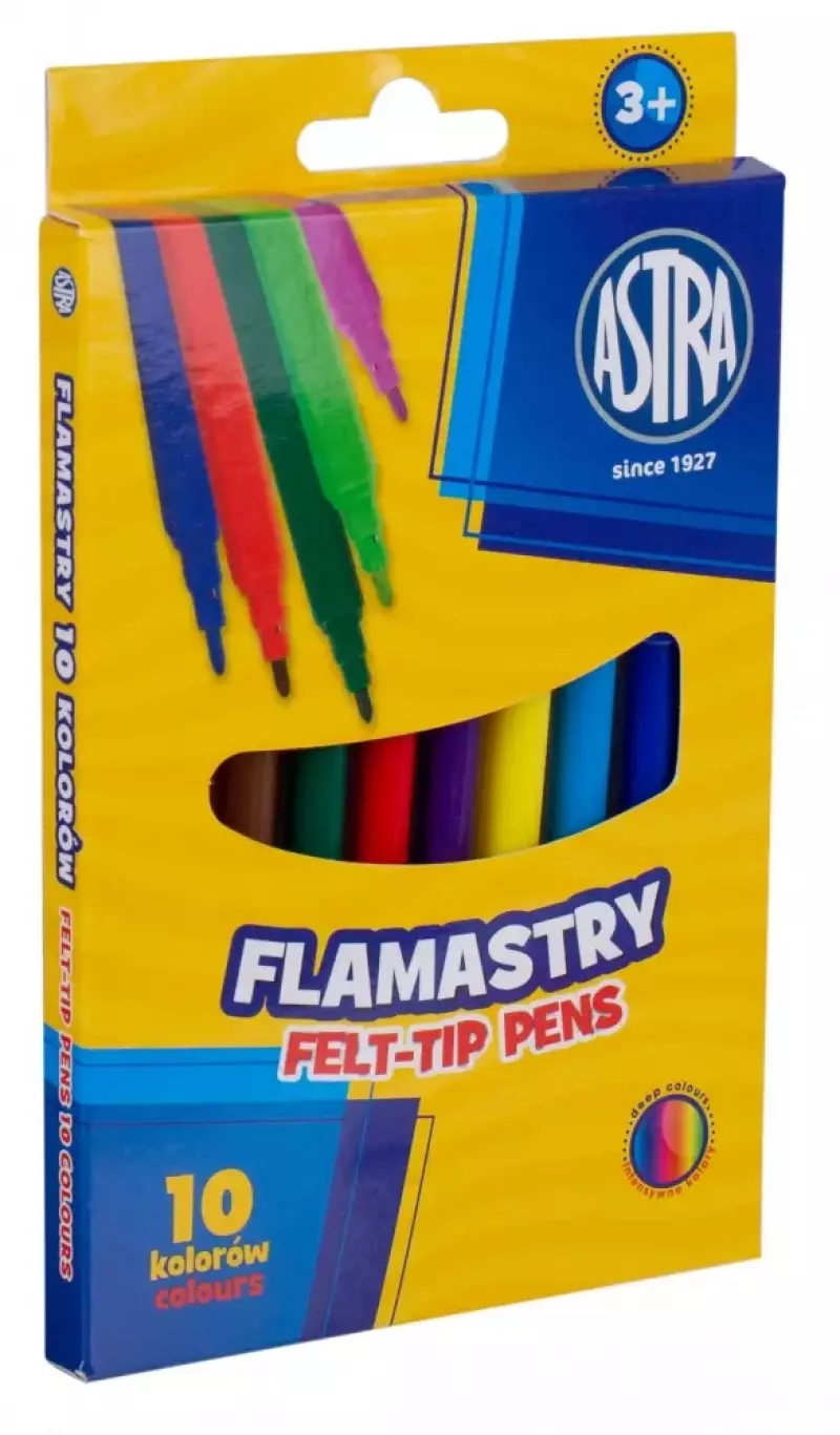 Flamastry, 10 kolorów Flamastry, 10 kolorów