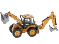 Koparka ładowarka metalowa z ruchomymi łyżkami Die-Cast H-toys 1704 1:50, zdjęcie 2