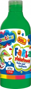 Farba plakatowa 500ml BAMBINO w butelce zielona - zdjęcie