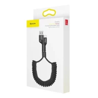 Kabel BASEUS Spring USB-A-Lightning 1m sprężynowy (czarny), zdjęcie 6