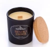 Świeczka sojowa Hinoki Amber czarna 135g - zdjęcie