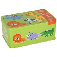 Puzzle dla dzieci układanka w puszce zwierzątka safari 25 puzzli 6 obrazków, zdjęcie 2