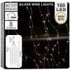 Lampki Druciki na Baterie Kaskada 160 LED Ciepły Biały Timer - zdjęcie