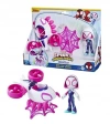 ZESTAW Spidey Amazing Friends GHOST SPIDER HELIKOPTER FIGURKA Wiek 3+ Lata - zdjęcie