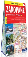 Zakopane; papierowy plan miasta 1:15 000 - zdjęcie