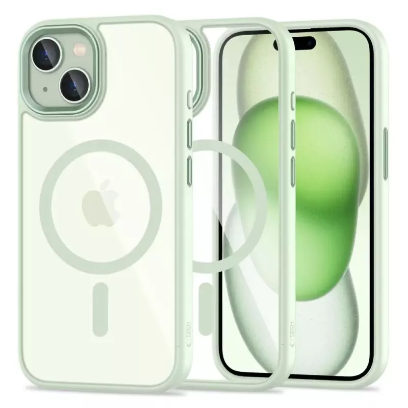 Tech-Protect Magmat MagSafe iPhone 15 GREEN/CLEAR Tech-Protect Magmat MagSafe iPhone 15 GREEN/CLEAR