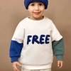 Lassig Bluza z bawełny organicznej GOTS Little Gang Free milky 7-12 m-cy - zdjęcie