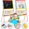 Duża magnetyczna kredowa tablica obrotowa z zegarem Ricokids - wielokolorowa - zdjęcie