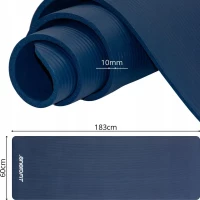 Mata Fitness Nbr Antypoślizgowa 183x60x1CM Niebieska + Pokrowiec Enero Fit, zdjęcie 5