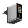 Ładowarka sieciowa Cuktech AD1204U 120 W z wyświetlaczem i kablem USB-C - srebrna - zdjęcie