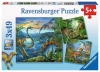 Puzzle 3 x 49 elementów. Dinozaury - zdjęcie