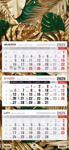 Kalendarz ścienny TRÓJDZIELNY 2025 GLAMOUR GOLD - zdjęcie