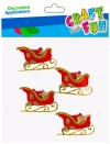 Naklejki BoŻe Narodzenie Sanie Op.4 szt. Craft with Fun 501400 - zdjęcie