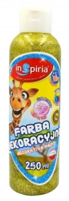 Farba dekoracyjna brokat żółta 250 ml - zdjęcie