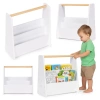Biblioteczka dziecięca Montessori regał na książki organizer 2 poziomy biały ECOTOYS - zdjęcie