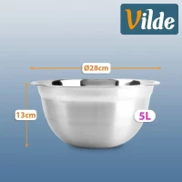 Miska kuchenna stalowa 28 cm, 5 l, zdjęcie 4