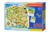 Puzzle 100 elementów. Mapa Polski + Quiz 28 elementów - zdjęcie