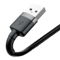 Kabel Baseus Cafule USB-A / Lightning 2A QC 3.0 3 m - czarno-szary, zdjęcie 4
