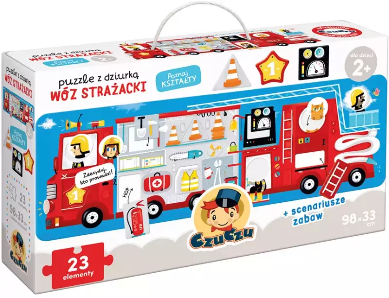 Puzzle CzuCzu z dziurką 23 elementy. Wóz strażacki Puzzle CzuCzu z dziurką 23 elementy. Wóz strażacki