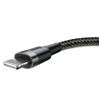 Kabel Baseus Cafule USB-A / Lightning 2A QC 3.0 3 m - czarno-szary, zdjęcie 3