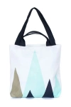 Torebka Fancy Shopper, czarny, biały, turkusowy - zdjęcie