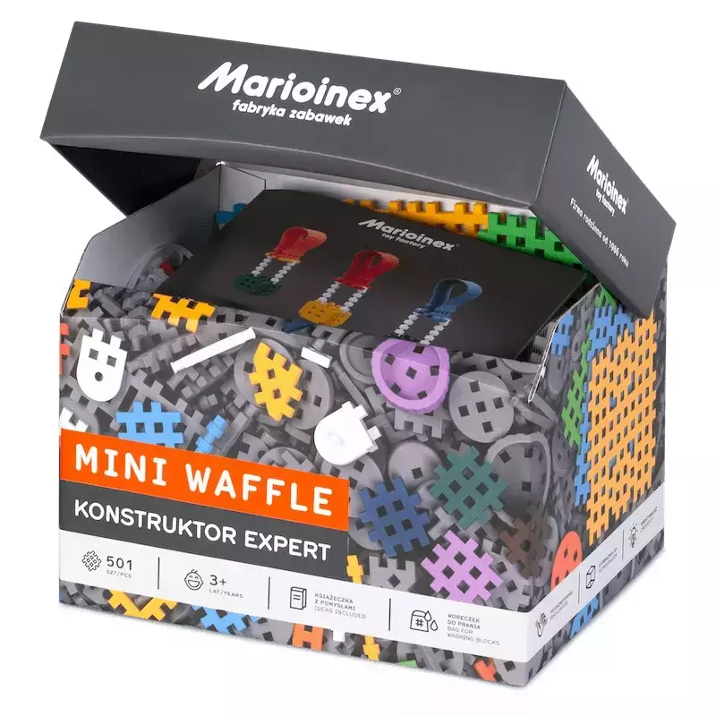 Klocki mini waffle Konstruktor Expert, 501 elementów Klocki mini waffle Konstruktor Expert, 501 elementów
