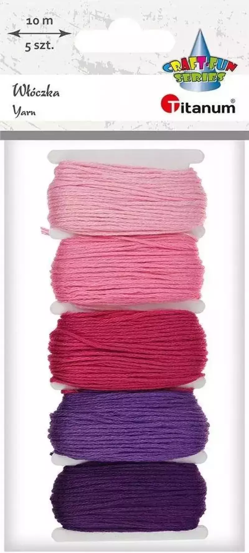 Mulina 10m tonacja różowa 5 kolorów