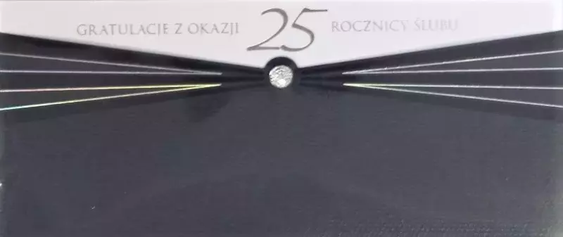 Karnet na 25 rocznicę ślubu Karnet na 25 rocznicę ślubu