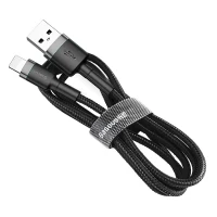 Kabel Baseus Cafule USB-A / Lightning 2A QC 3.0 3 m - czarno-szary, zdjęcie 5