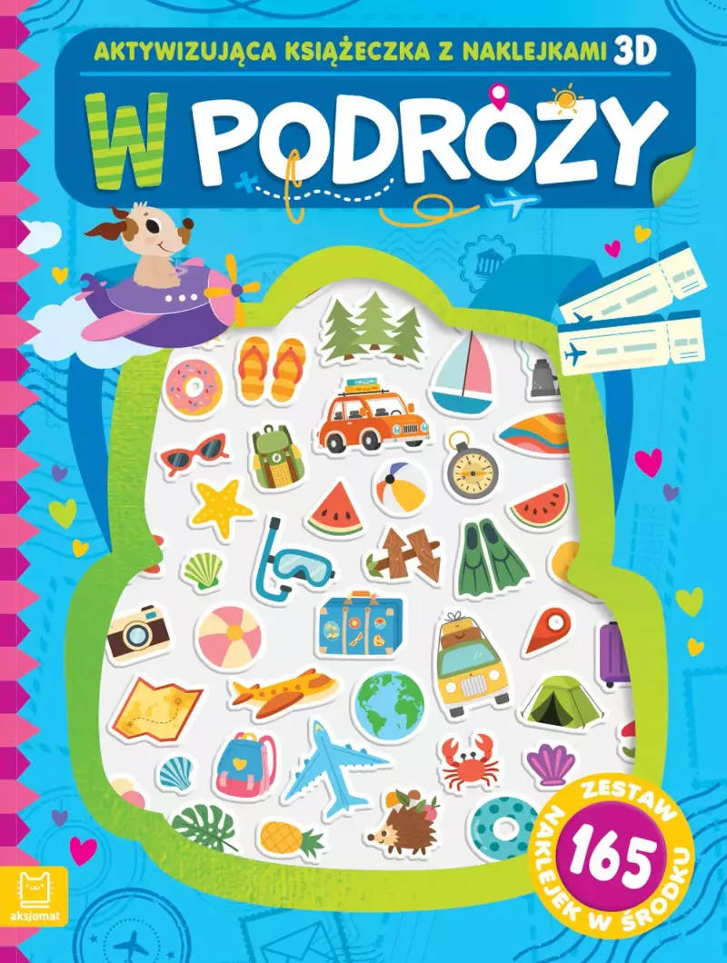 W podróży. Aktywizująca książeczka z naklejkami 3D. Zestaw 165 naklejek w środku W podróży. Aktywizująca książeczka z naklejkami 3D. Zestaw 165 naklejek w środku
