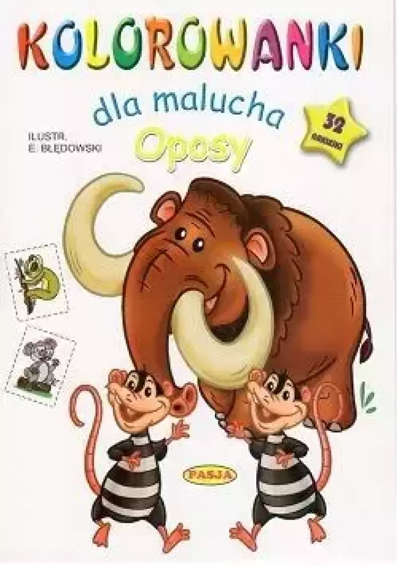 Kolorowanki dla maluchów. Oposy Kolorowanki dla maluchów. Oposy