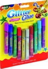 Klej Glitter Glue classic 10 kolorów blister AMOS - zdjęcie
