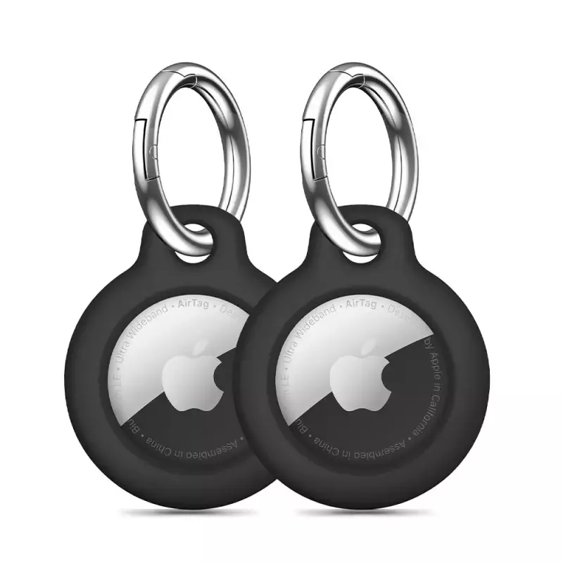 Tech-Protect Rough 2-Pack Apple Airtag 1 / 2 Black Tech-Protect Rough 2-Pack Apple Airtag 1 / 2 Black