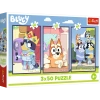 Puzzle 3x50 elementów. Rodzina Bluey - zdjęcie