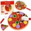 Drewniany Zestaw Do Krojenia Pizza Na Rzepy Kółko Do Krojenia Deska - zdjęcie