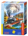 Puzzle 200 elementów. Przejazd pociągiem - zdjęcie