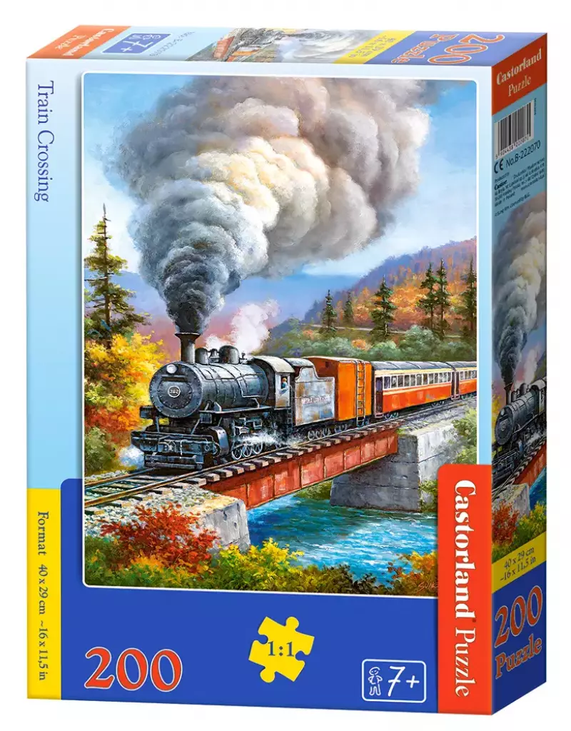Puzzle 200 elementów. Przejazd pociągiem Puzzle 200 elementów. Przejazd pociągiem