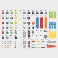 Klocki mini waffle Konstruktor Expert, 501 elementów, zdjęcie 3