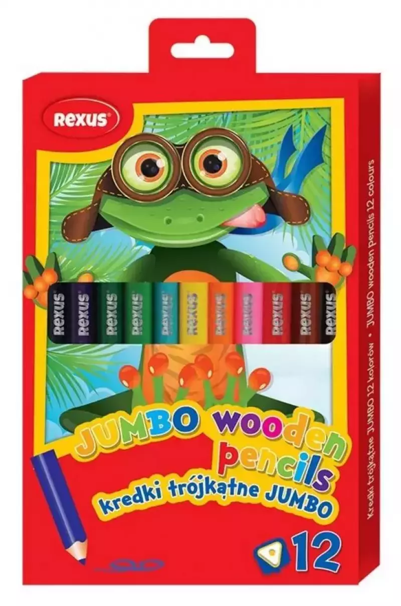 Kredki trójkątne Jumbo (12 kolorów)