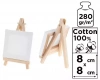 Podobrazie mini 8x8cm 280G/m2 + sztaluga - zdjęcie
