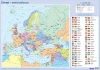 Mapa Europy ścienna, w tubie - zdjęcie