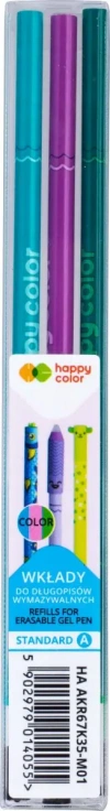 Wkład do długopisu ścieralnego 3 kolory HAPPY COLOR - zdjęcie